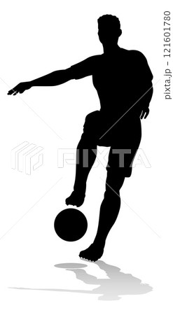 Soccer Football Player Male Silhouette Man 121601780