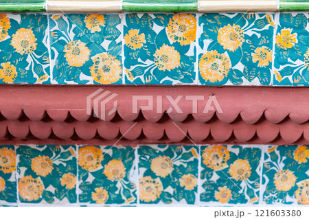 Casa Vicens in Barcelona, Spain showcases mosaic design 121603380