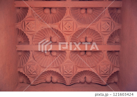 Intricate plasterwork detail at Casa Vicens in Spain 121603424