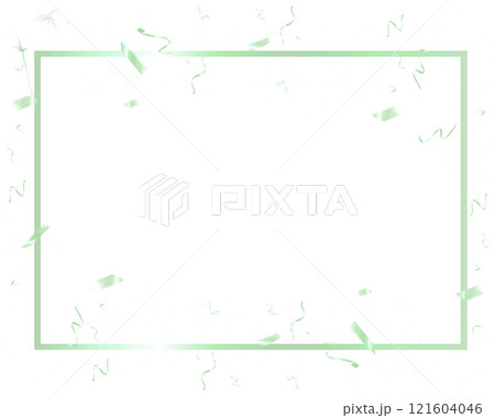 Green border transparent background for party, New Year, Christmas Eve countdown celebration events 121604046