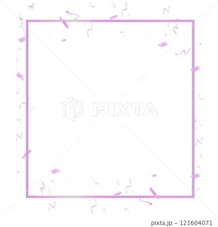 Purple square border transparent background for party, New Year, Christmas Eve countdown celebration events 121604071