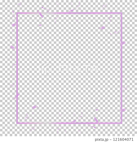 Purple square border transparent background for party, New Year, Christmas Eve countdown celebration events 121604071