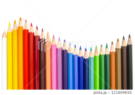 Closeup of coloured pencils 121604650