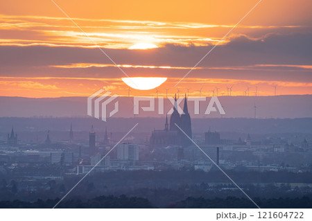 Cologne against sunset, North Rhine Westphalia, Germany Cologne against sunset, North Rhine Westphalia, Germany 121604722
