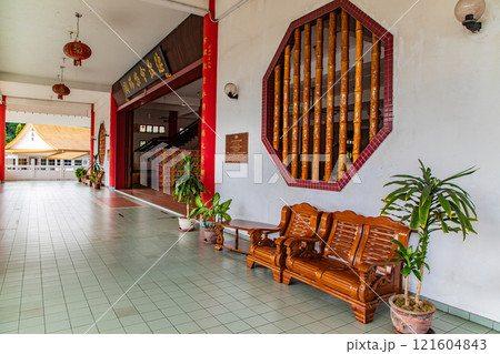 Chinese temple pagoda in Kota Kinabalu City, Sabah Malaysia 121604843
