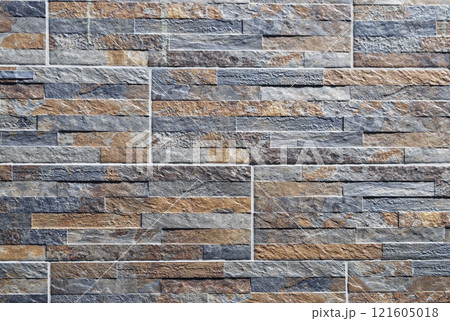 Stone texture. Old stonework. Garden wall. The streets of the old city are paved with stones. 121605018