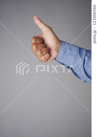 man hand showing a thumb-up man hand showing a thumb-up 121606566
