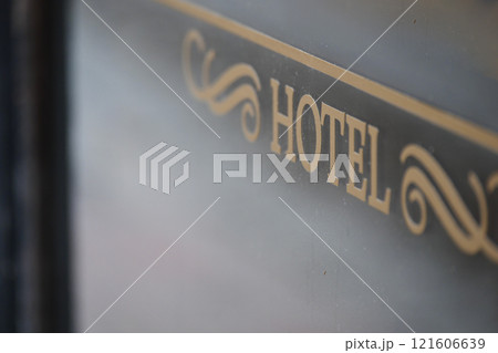Beautiful and Elegant Hotel Signage Created in a Classic Typography Style Beautiful and Elegant Hotel Signage Created in a Classic Typography Style 121606639