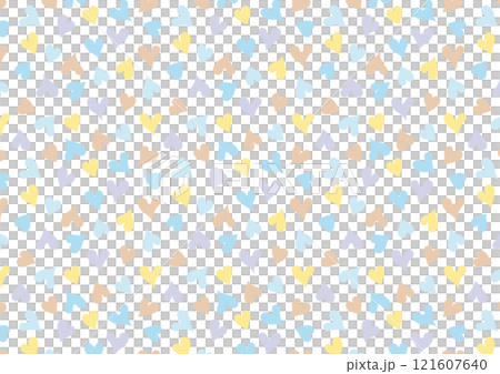 Cute heart pattern illustration_brown_swatch registration available 121607640