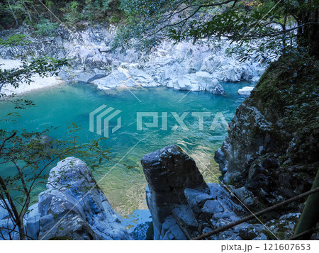 長門峡と阿武川 121607653