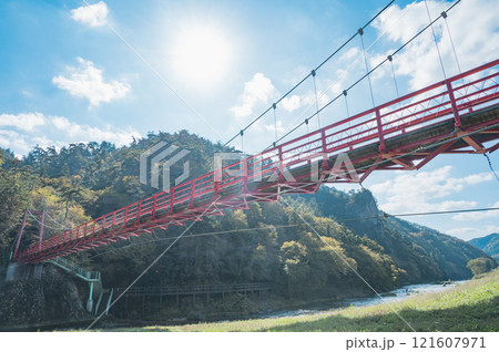 福島　あゆのつり橋（矢祭町） 121607971