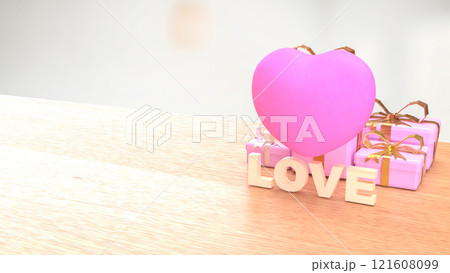 The Hearth and love text for valentine or wedding concept 3d rendering. The Hearth and love text for valentine or wedding concept 3d rendering. 121608099
