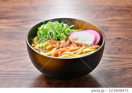 注）湯気は合成です。カレーうどん、うどん、カレー味、冬料理。 121608471