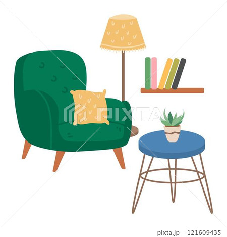 Comfy living room interior Comfy living room interior 121609435