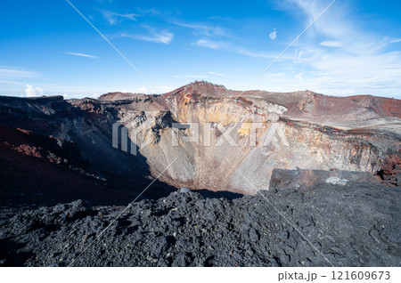 富士山火口と剣ヶ峰 富士山火口と剣ヶ峰 121609673