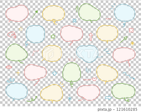 A set of simple speech bubbles, frames, stylish, doodle, speech bubble, decoration, vector, frame, decoration, ornament A set of simple speech bubbles, frames, stylish, doodle, speech bubble, decoration, vector, frame, decoration, ornament 121610285