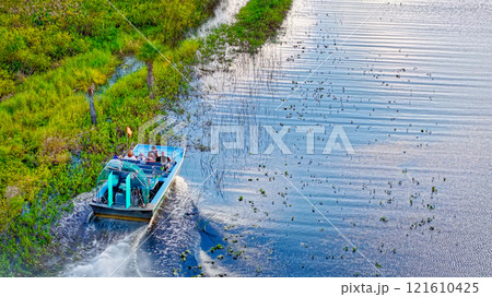 Airboat Ride in Florida aerial view 121610425