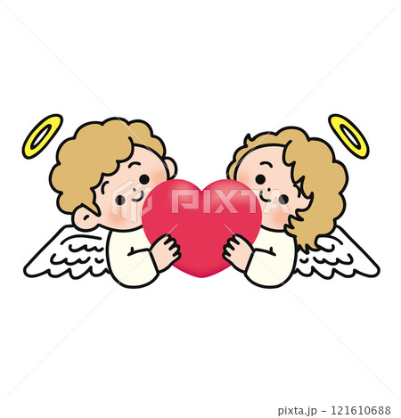 ハートを持ったかわいい天使たち ハートを持ったかわいい天使たち 121610688