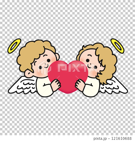 ハートを持ったかわいい天使たち ハートを持ったかわいい天使たち 121610688