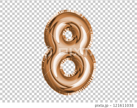 Bronze number eight air balloon for baby shower celebrate decoration party 121611038