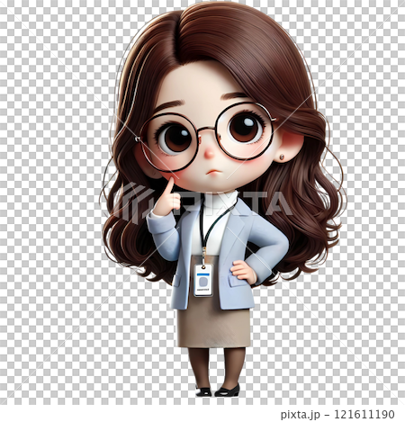 office woman thinking pose  121611190