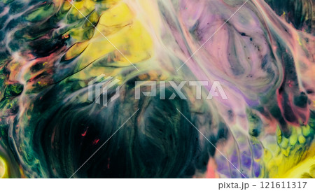 an abstract swirl of colors blending into each other, with dark greens, yellows, and purples creating a vibrant and dynamic composition, evoking a sense of movement and energy. an abstract swirl of colors blending into each other, with dark greens, yellows, and purples creating a vibrant and dynamic composition, evoking a sense of movement and energy. 121611317