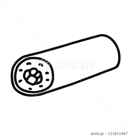 太巻・恵方巻き　線画 121611467