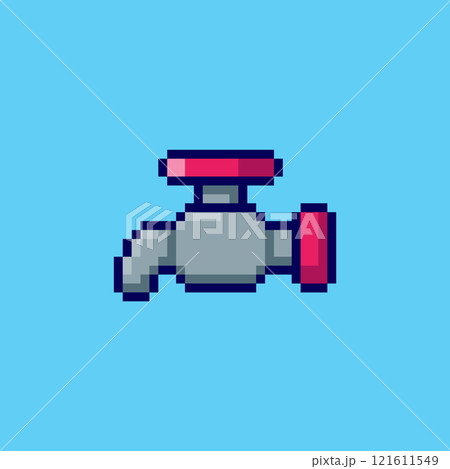 Pixel art Water Faucet game asset design Pixel art Water Faucet game asset design 121611549