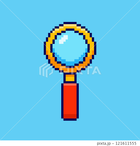 Pixel art magnifier game asset design 121611555
