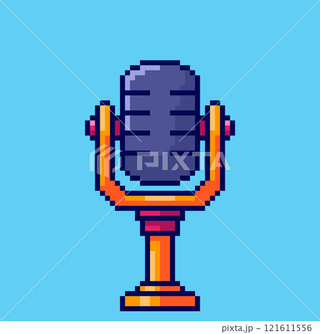 Pixel art Microphone game asset design Pixel art Microphone game asset design 121611556