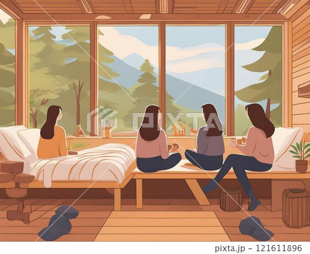 木のぬくもりを感じるエコなホステル 121611896