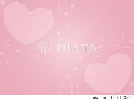 pink gradient background with heart shape elements vector illustration valentine's day template 121612064