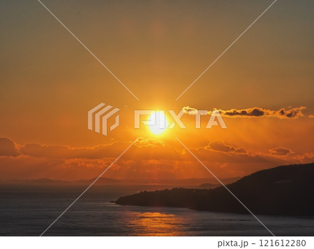 万葉の岬から見る播磨灘の夕景 121612280