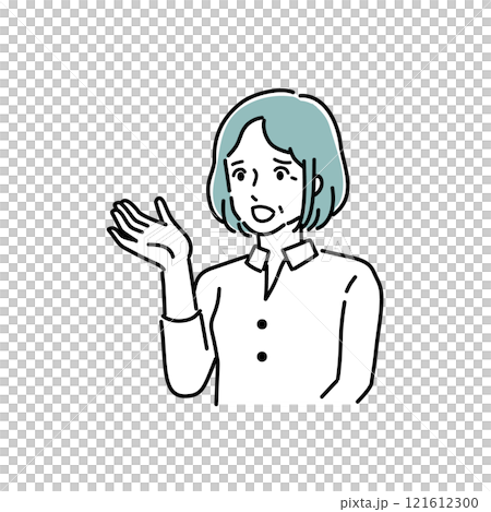 Senior woman with troubled face worries 121612300