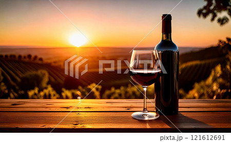 夕陽とワイン 夕陽とワイン 121612691