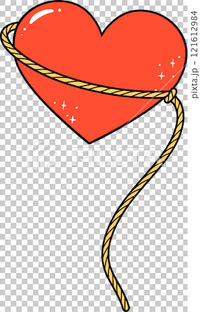 Retro Western Valentine Cowboy Lasso Rope heart doodle Retro Western Valentine Cowboy Lasso Rope heart doodle 121612984