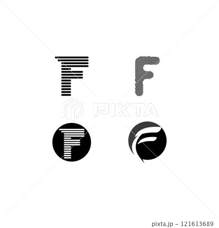 Letter F logo icon vector 121613689