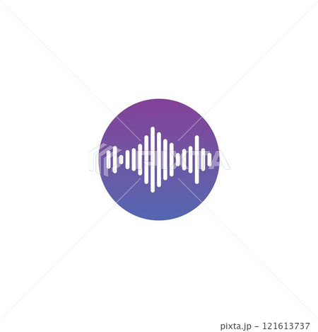 sound wave ilustration logo vector 121613737