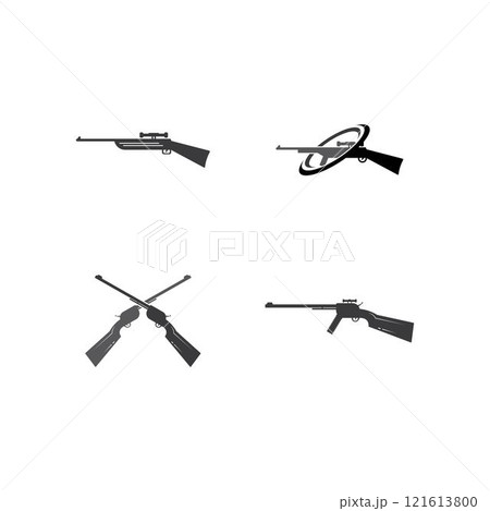 Sniper hunting rifle icons Sniper hunting rifle icons 121613800
