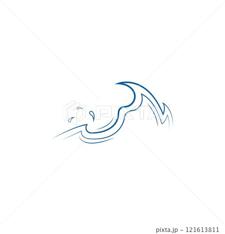 Water Wave Icon Logo Water Wave Icon Logo 121613811