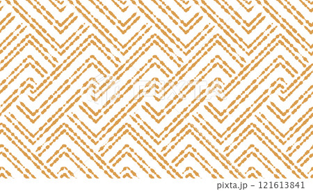 Abstract geometric pattern with stripes, lines. Seamless vector background. White and golden ornament. Simple lattice graphic design 121613841