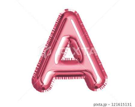 Megenta Pink alphabet A air balloon for baby shower birthday celebrate decoration party on transparent background 121615131