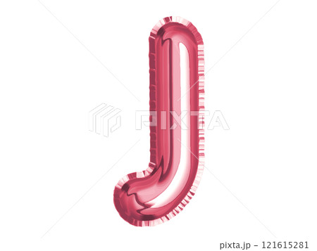 Megenta Pink alphabet J air balloon for baby shower celebrate birthday decoration party on transparent background 121615281