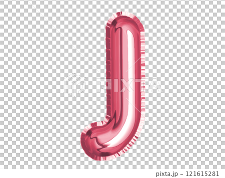 Megenta Pink alphabet J air balloon for baby shower celebrate birthday decoration party on transparent background 121615281