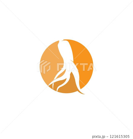 Ginseng vector icon illustration 121615305