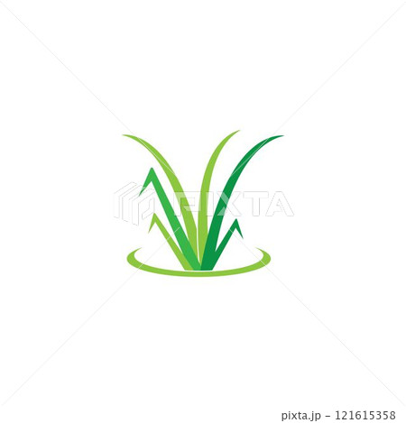 Grass logo vector 121615358