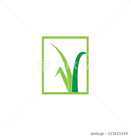 Grass logo vector 121615359