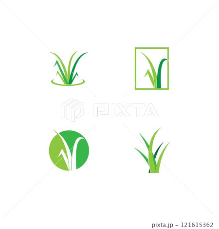 Grass logo vector Grass logo vector 121615362