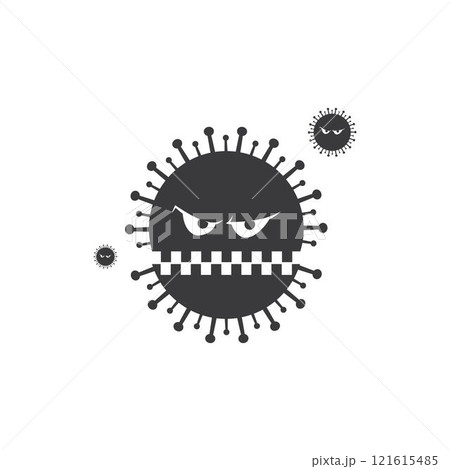 Corona Virus Icon Vector Logo Template 121615485