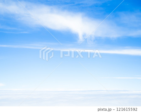 Sky Cloud Background Window Plane Aerial View Air White blue Cloudy High Clear Sunny Landscape Space Beautiful Cumulus Light sun Day Fluffy Scene Landscape Wind Bright Nature Spring Summer Heaven 121615592